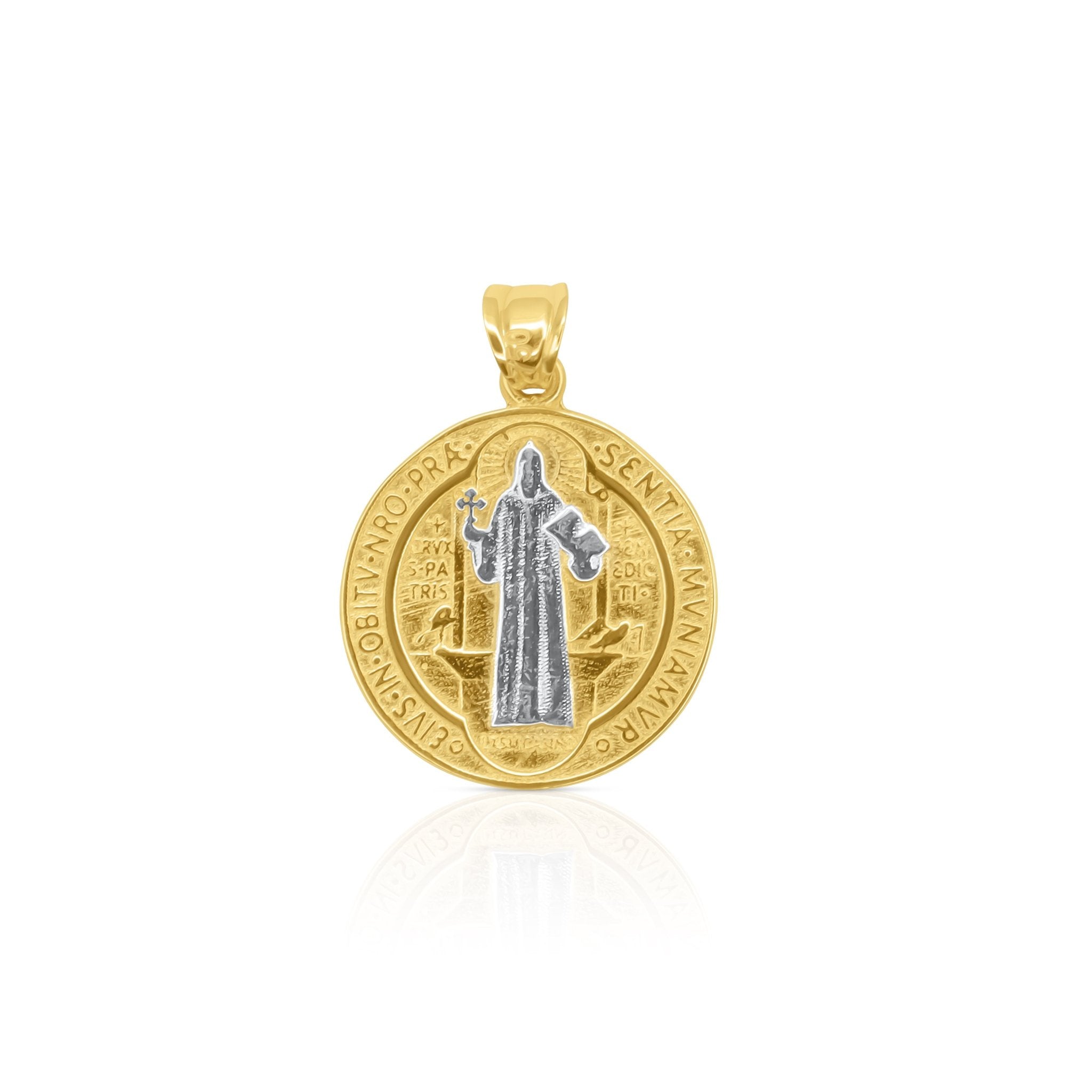 18k Gold St. Benedict Medal Pendant - Delma Gold Jewelry