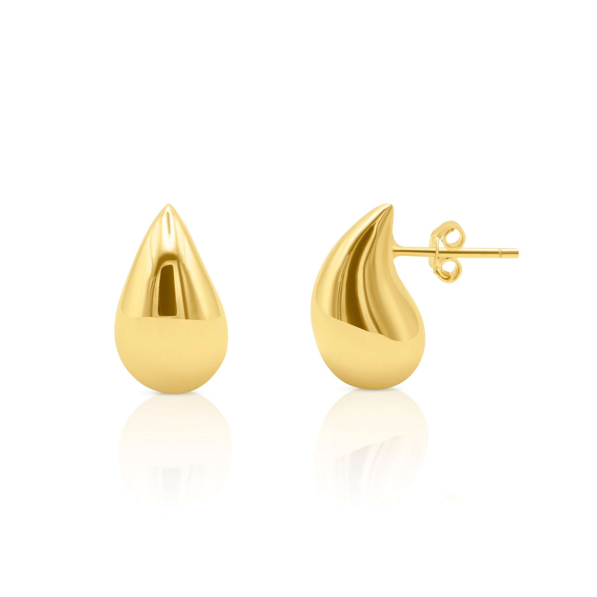 Pure Elegance Gold Teardrop Earring - Delma Gold Jewelry