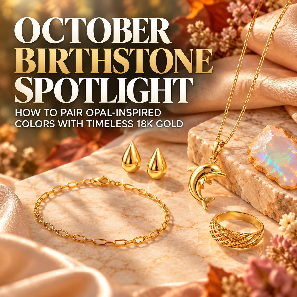 October Birthstone Spotlight: How to Pair Opal-Inspired Colors with Timeless 18K Gold
