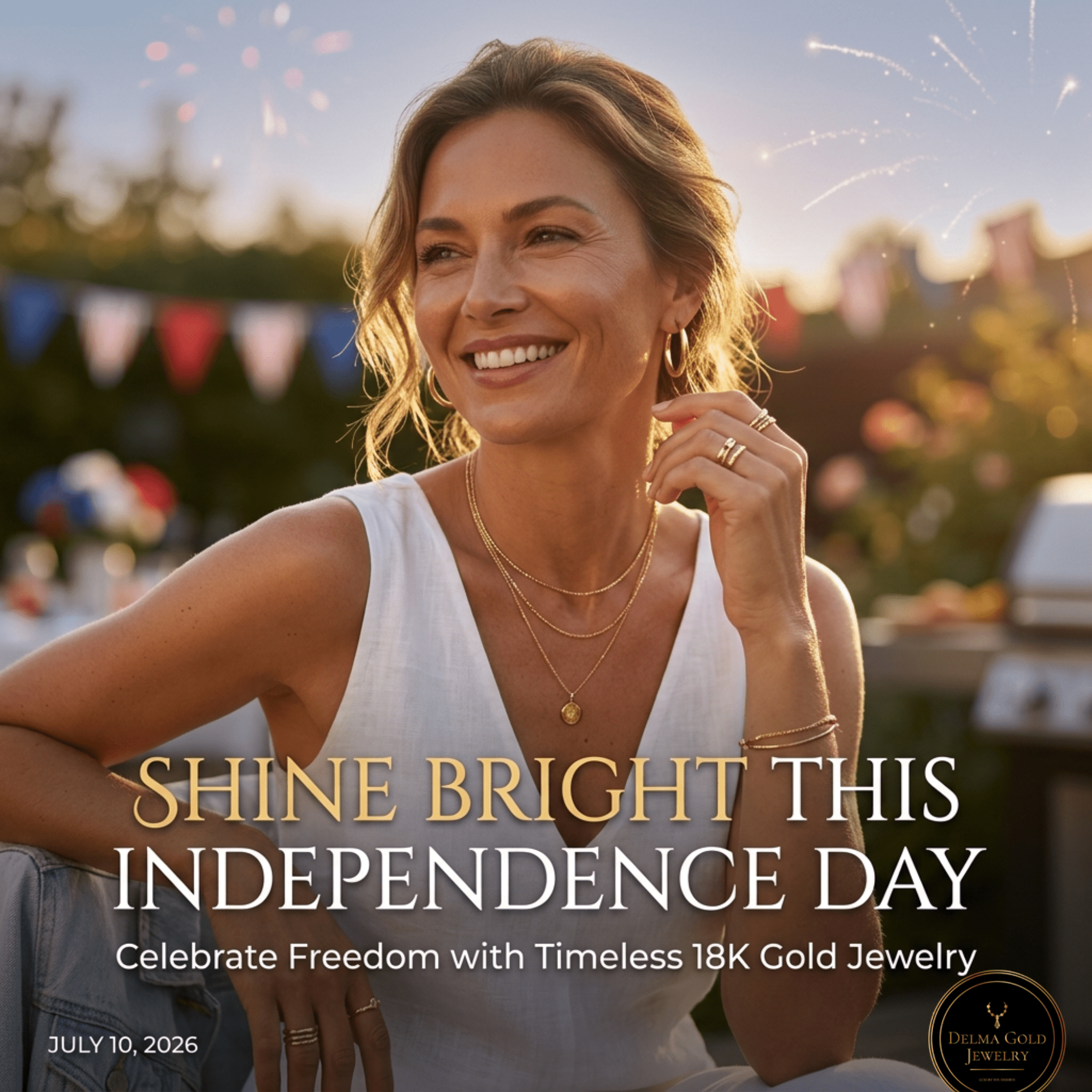 Shine Bright This Independence Day: Celebrate Freedom with Timeless 18K Gold Jewelry - Delma Gold Jewelry