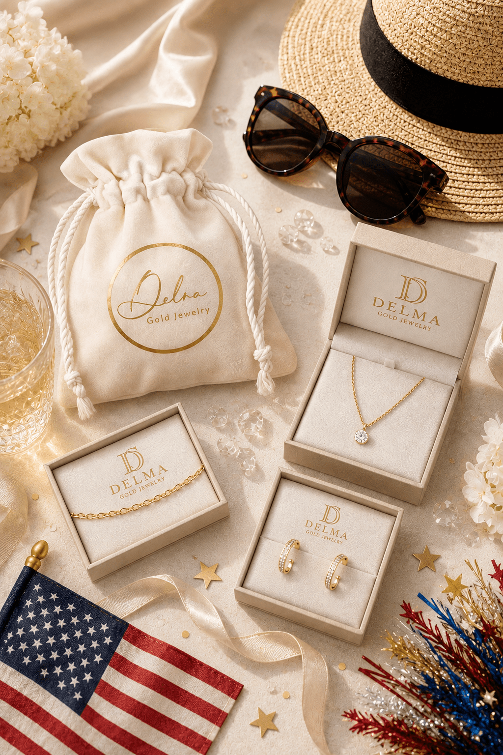 Shine Bright This Independence Day: Celebrate Freedom with Timeless 18K Gold Jewelry - Delma Gold Jewelry