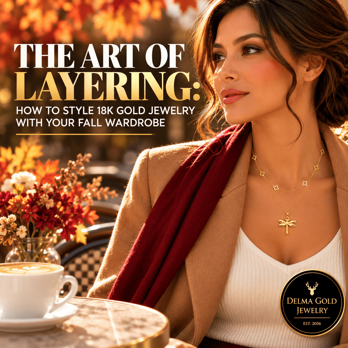 The Art of Layering: How to Style 18K Gold Jewelry with Your Fall Wardrobe - Delma Gold Jewelry