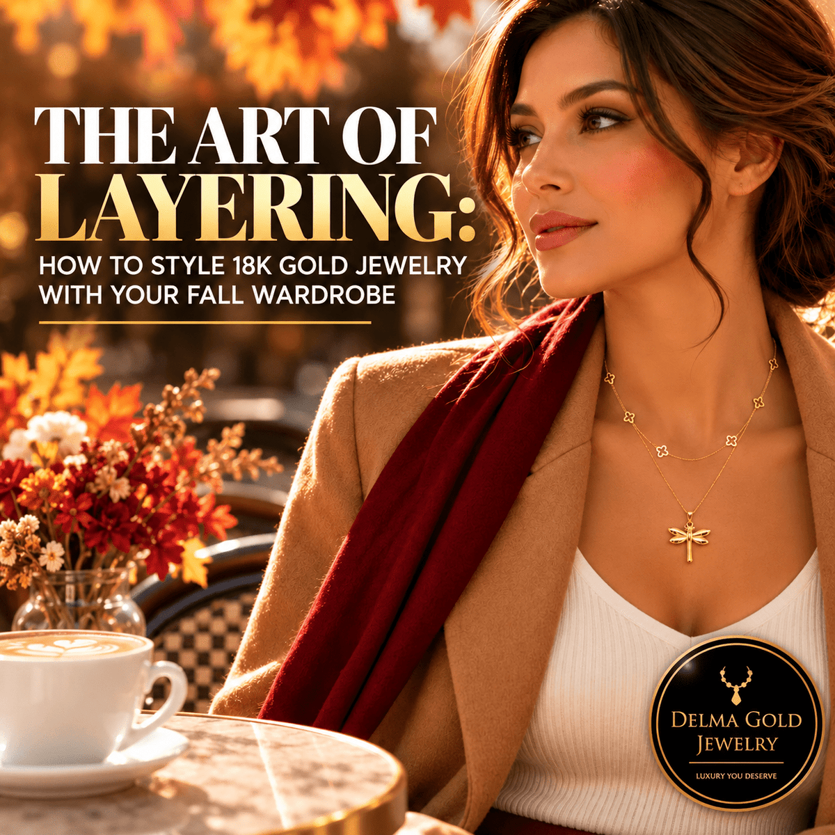 The Art of Layering: How to Style 18K Gold Jewelry with Your Fall Wardrobe - Delma Gold Jewelry