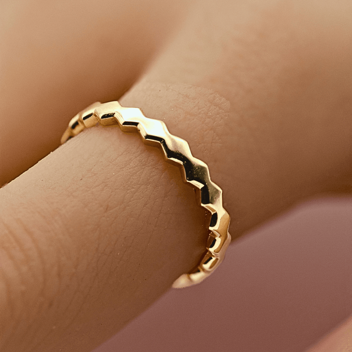 18k Crown Ring - Delma Gold Jewelry