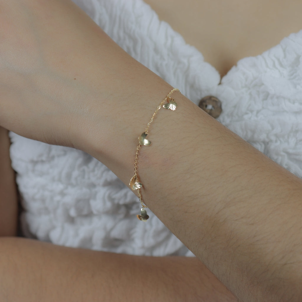 18k Gold Butterfly Charm Bracelet - Delma Gold Jewelry