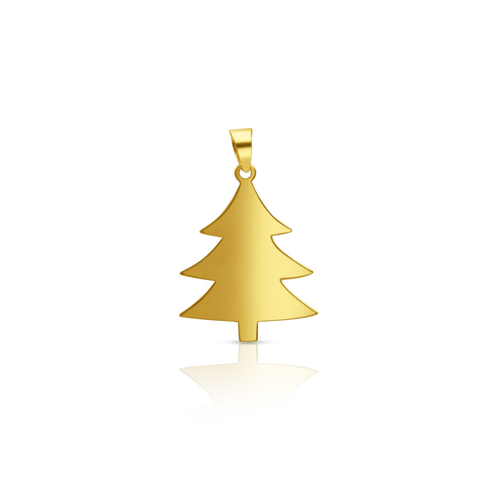 18k Gold Christmas Tree Pendant - Delma Gold Jewelry