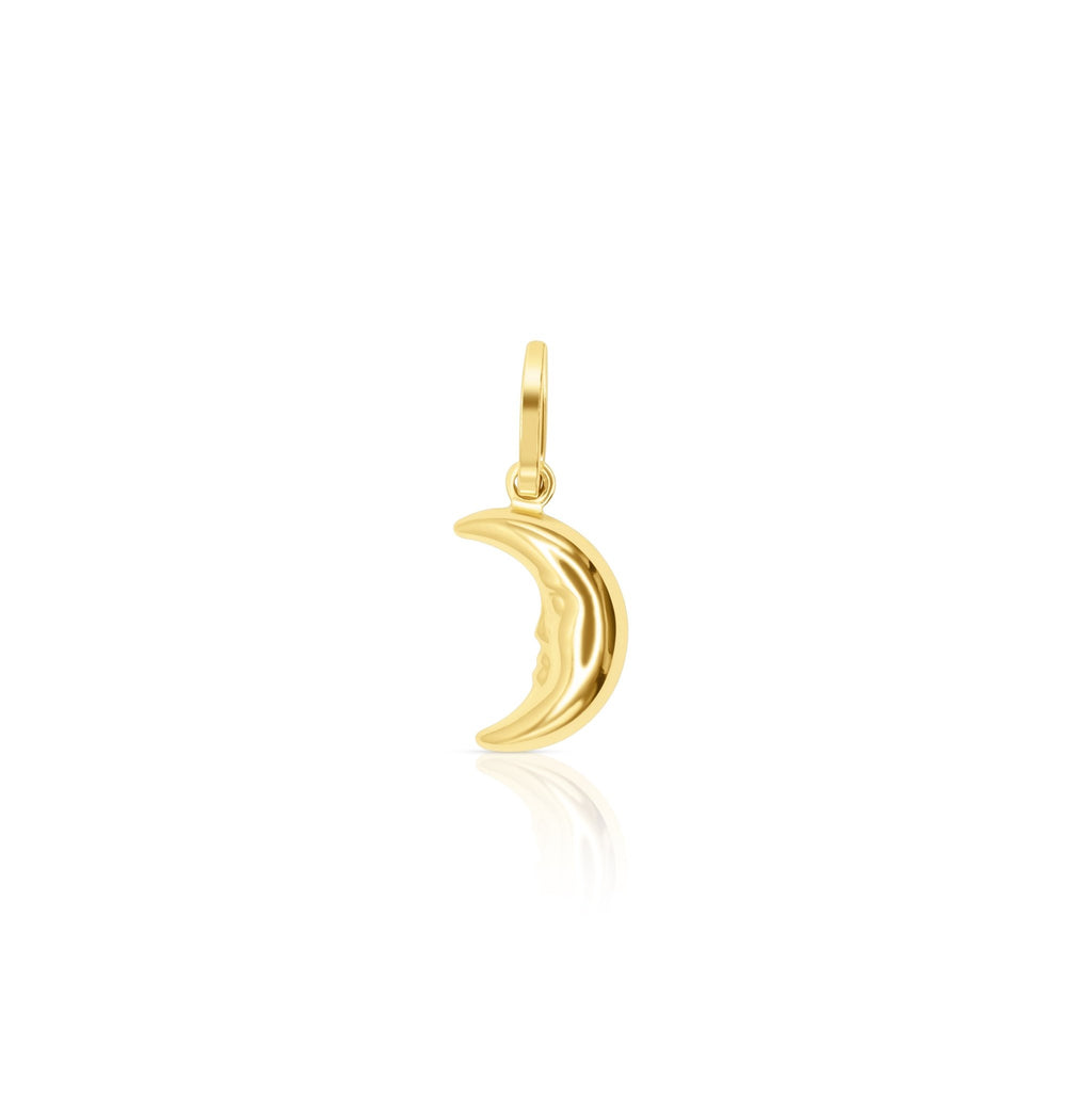 18k Gold Crescent Pendant - Delma Gold Jewelry