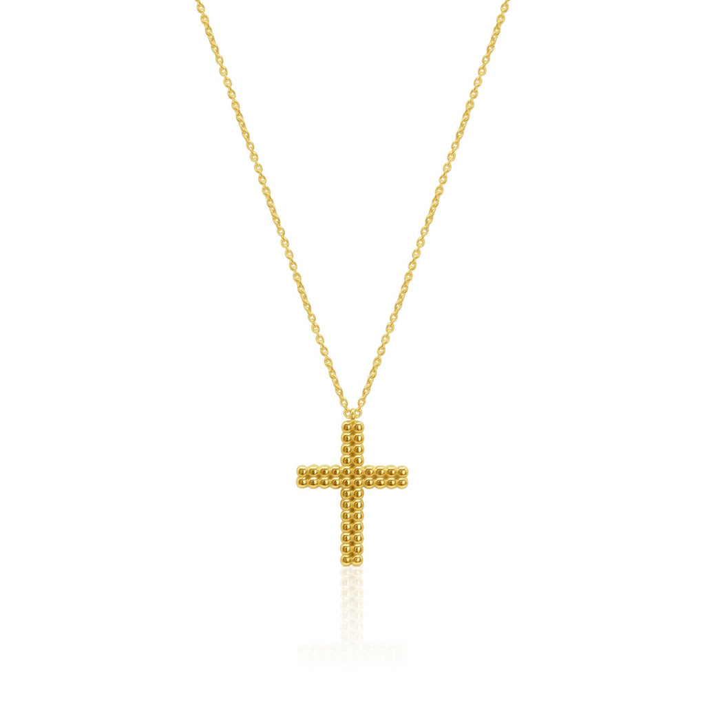 18K Gold Cross Pendant Necklace - Delma Gold Jewelry