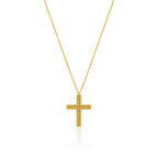 18K Gold Cross Pendant Necklace - Delma Gold Jewelry