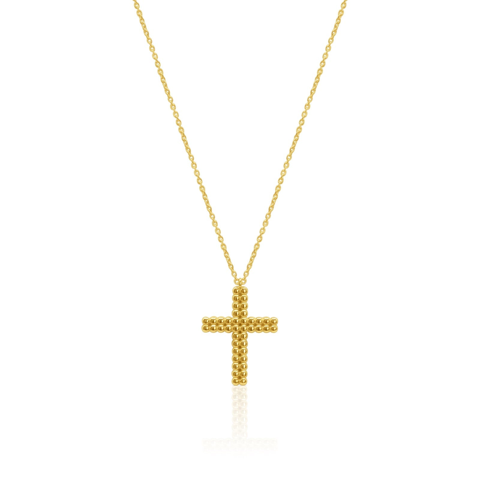 18K Gold Cross Pendant Necklace - Delma Gold Jewelry