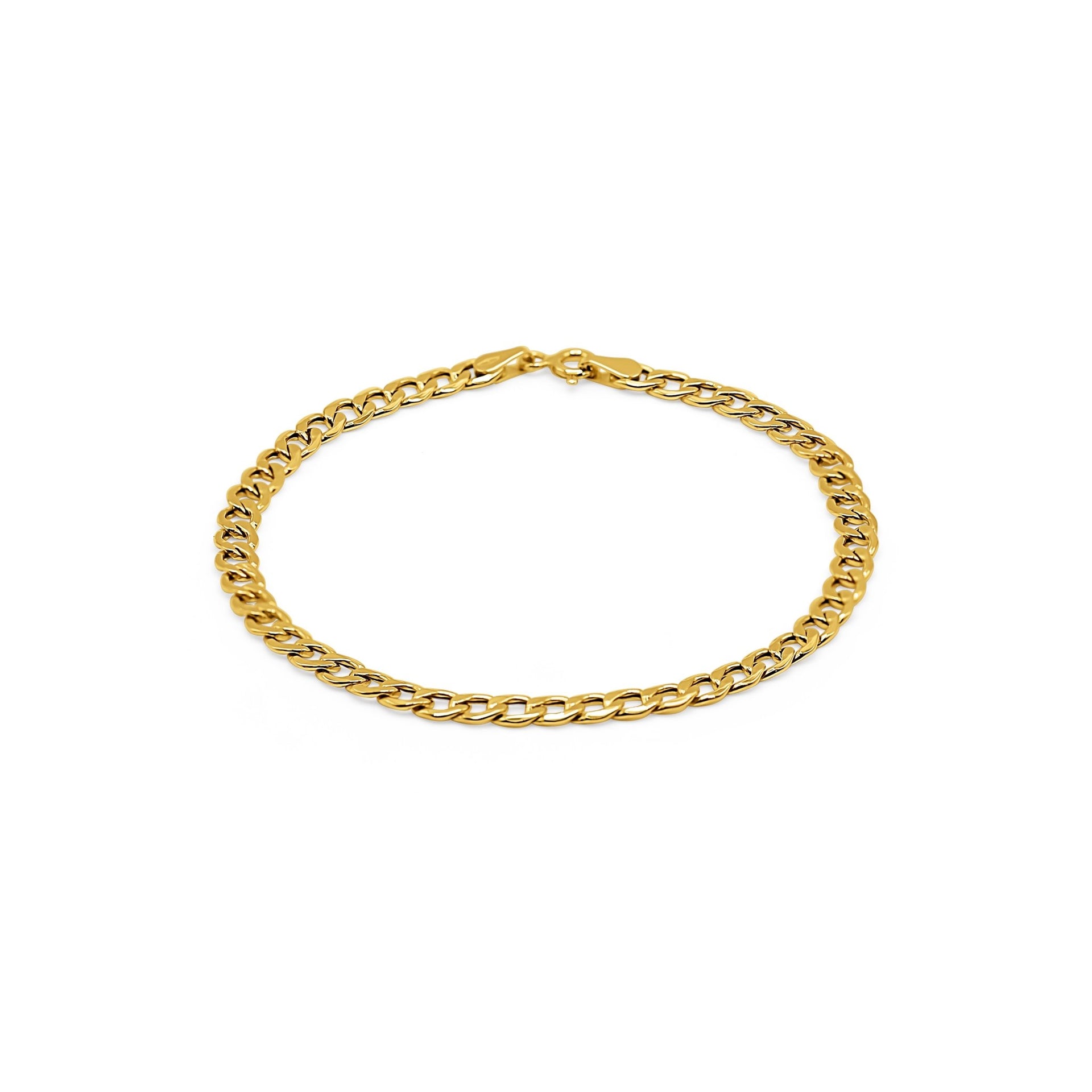 18k Gold Curb Chain Bracelet - Delma Gold Jewelry