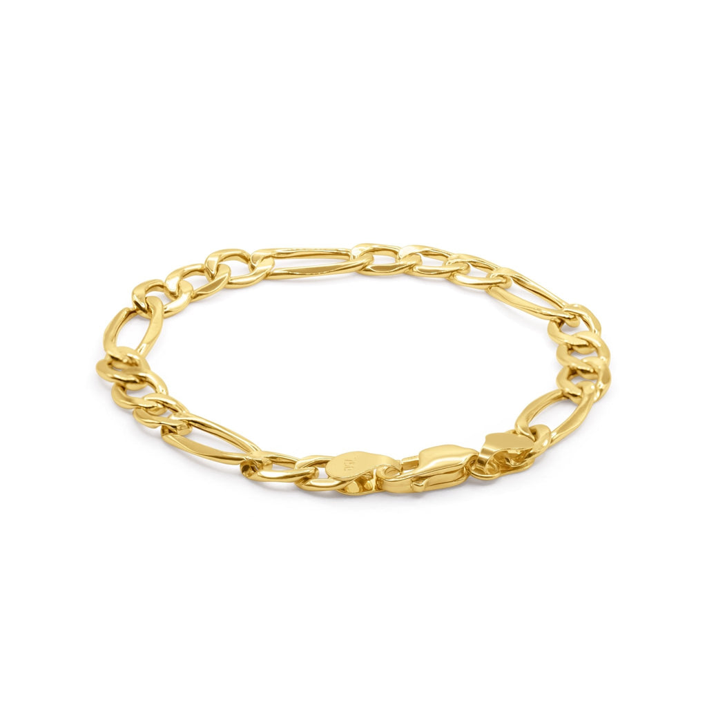 18k Gold Figaro Chain Bracelet - Delma Gold Jewelry