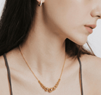 18K Gold Graduated Bead Necklace - Delma Gold Jewelry