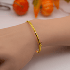 18k Gold Greek Key Bangle - Delma Gold Jewelry