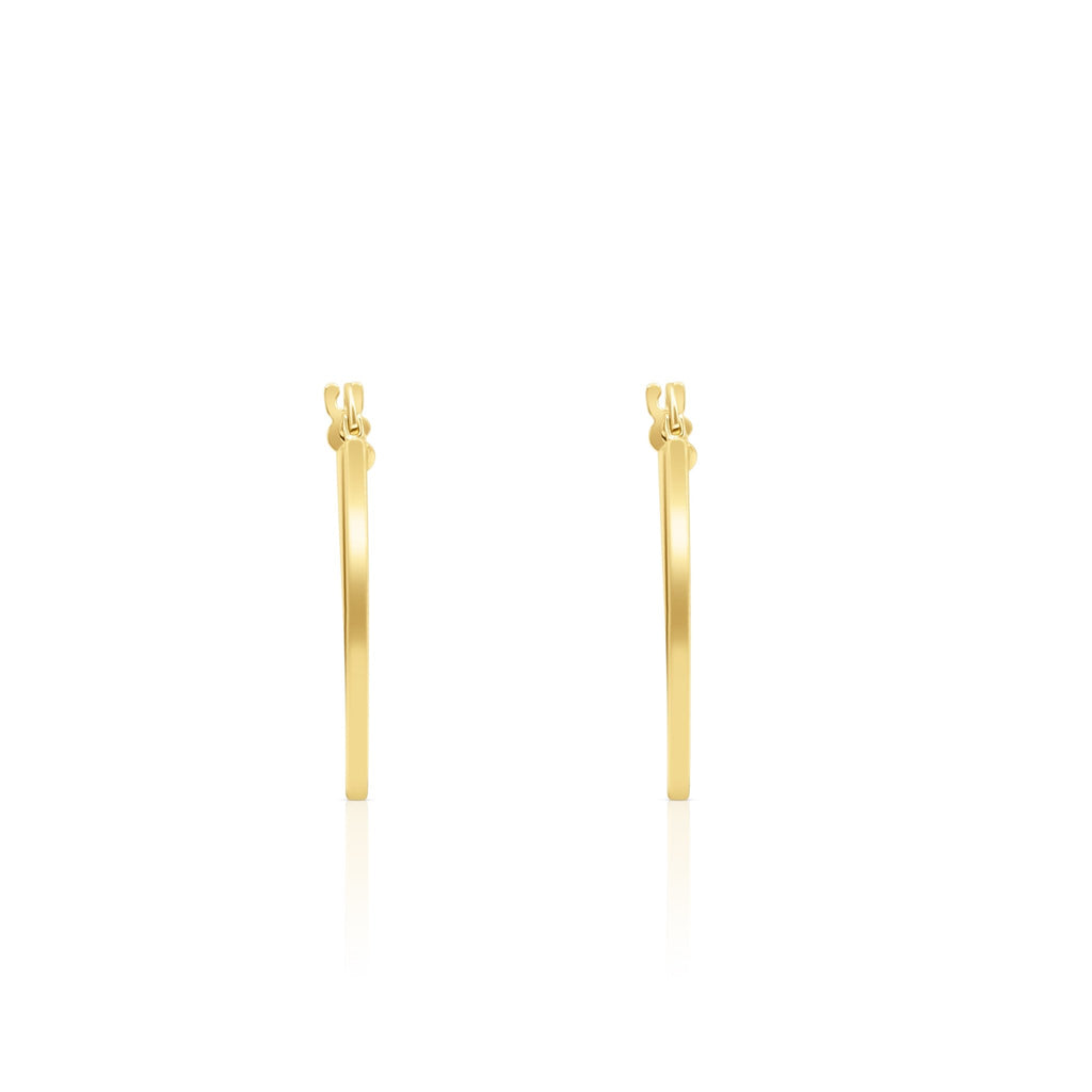 18k Gold Greek Key Hoop Earrings - Delma Gold Jewelry
