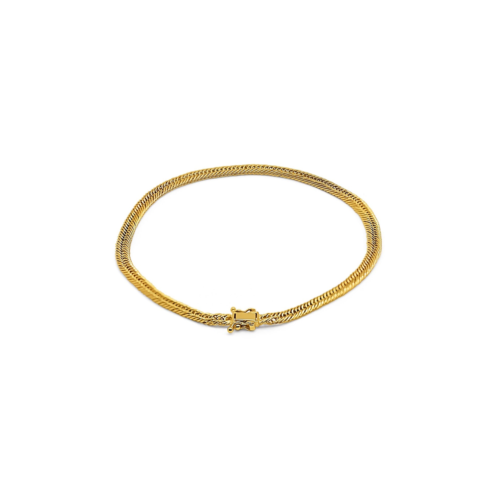 18k Gold Herringbone Bracelet - Delma Gold Jewelry