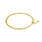 18K Gold Herringbone Snake Chain Bracelet - Delma Gold Jewelry