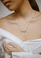 18K Gold Infinity Necklace - Delma Gold Jewelry