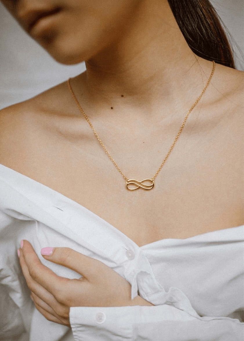 18K Gold Infinity Necklace - Delma Gold Jewelry