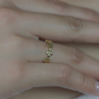 18k Gold Laurel Leaf Ring - Delma Gold Jewelry