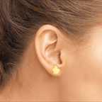 18k Gold Maple Leaf Earrings - Delma Gold Jewelry