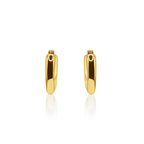 18K Gold Modern Heart Hoop Earrings - Delma Gold Jewelry
