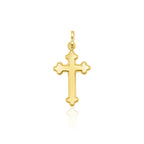 18k Gold Ornate Cross Pendant - Delma Gold Jewelry