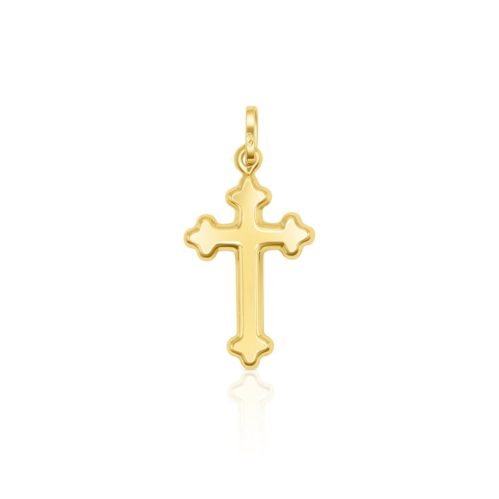 18k Gold Ornate Cross Pendant - Delma Gold Jewelry