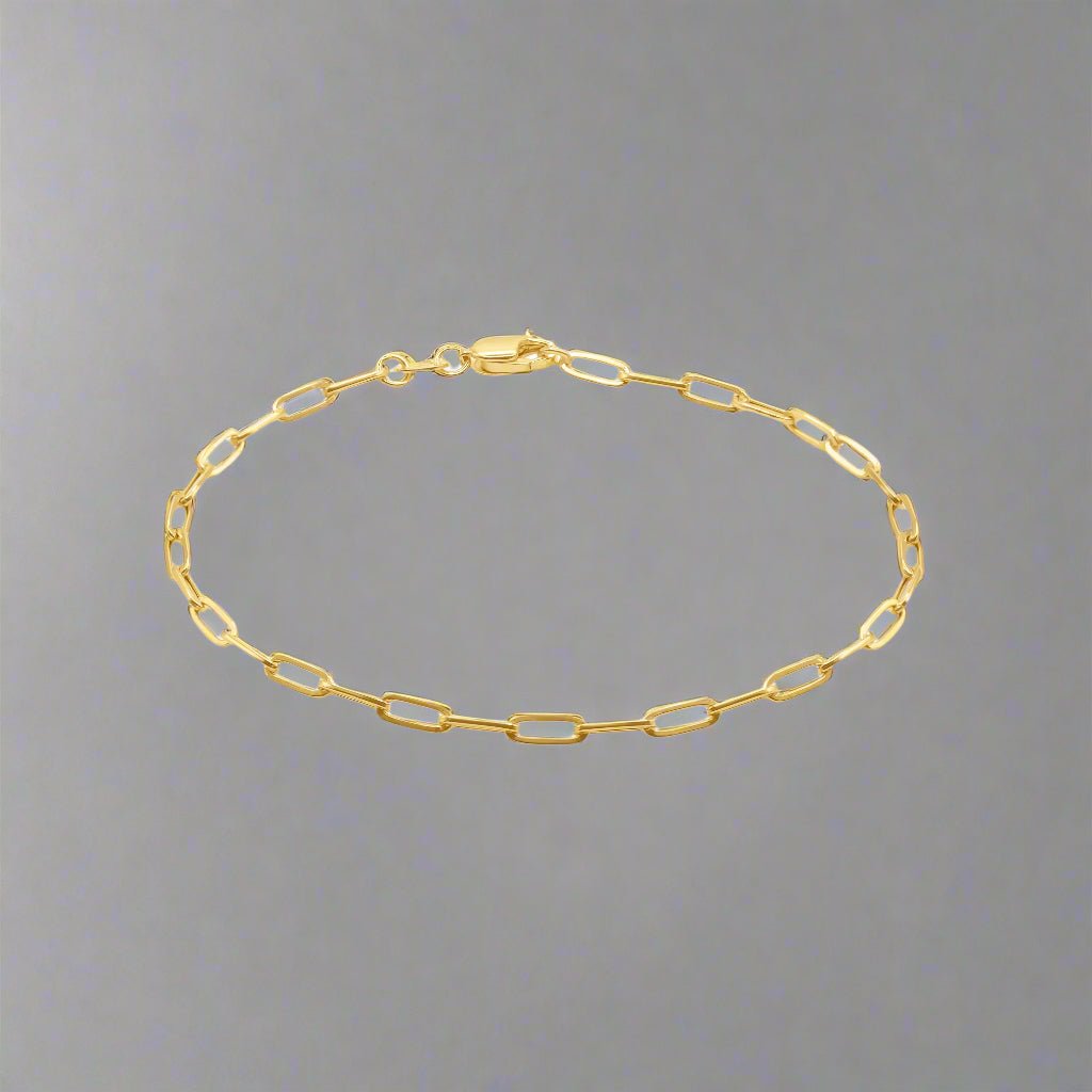 18k Gold Paperclip Bracelet - Delma Gold Jewelry