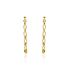 18K Gold Paperclip Chain Drop Earrings - Delma Gold Jewelry