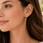 18K Gold Paperclip Chain Drop Earrings - Delma Gold Jewelry