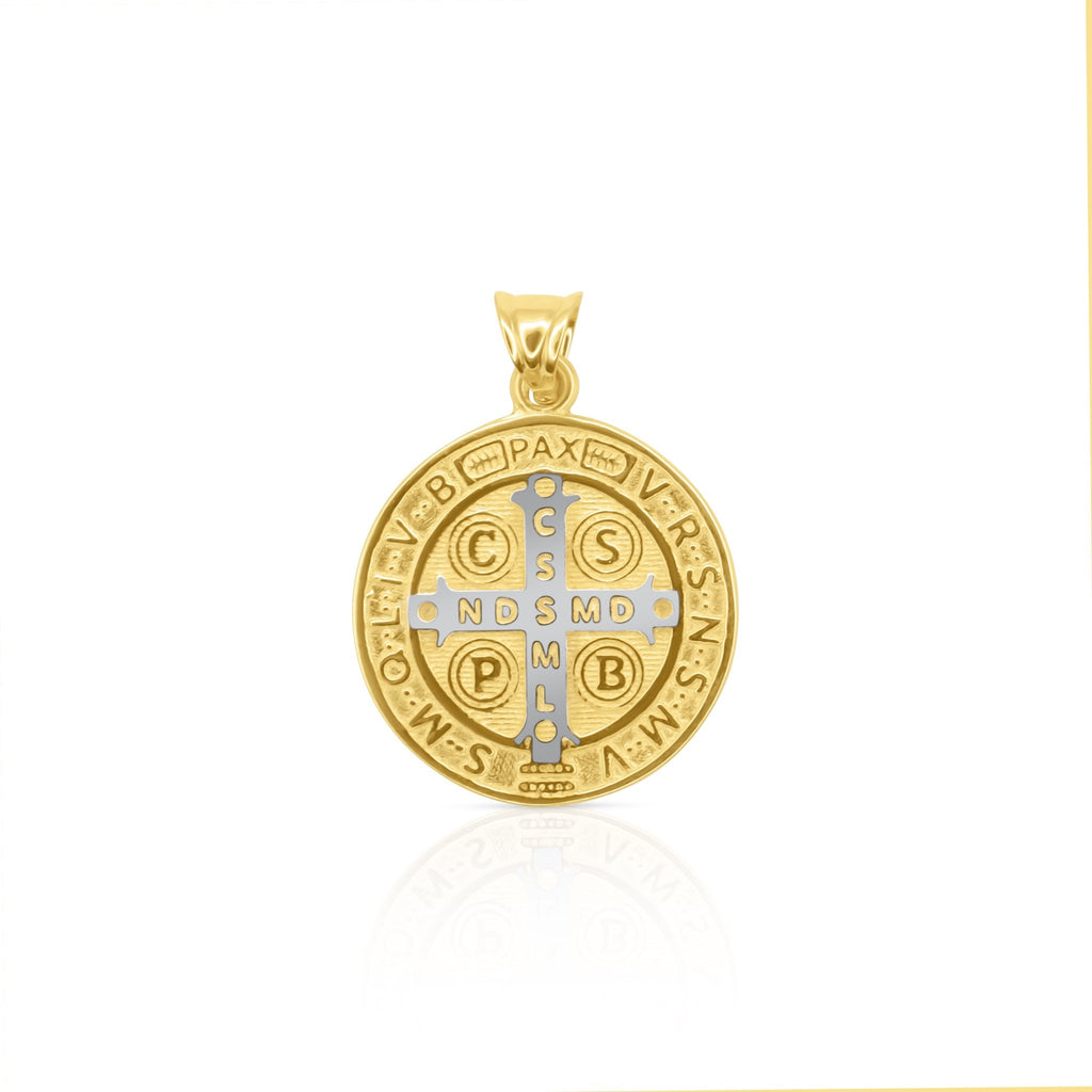 18k Gold St. Benedict Medal Pendant - Delma Gold Jewelry