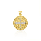 18k Gold St. Benedict Medal Pendant - Delma Gold Jewelry