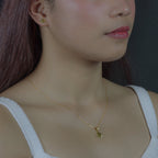 18k Gold Textured Flower Jewelry Set - Delma Gold Jewelry