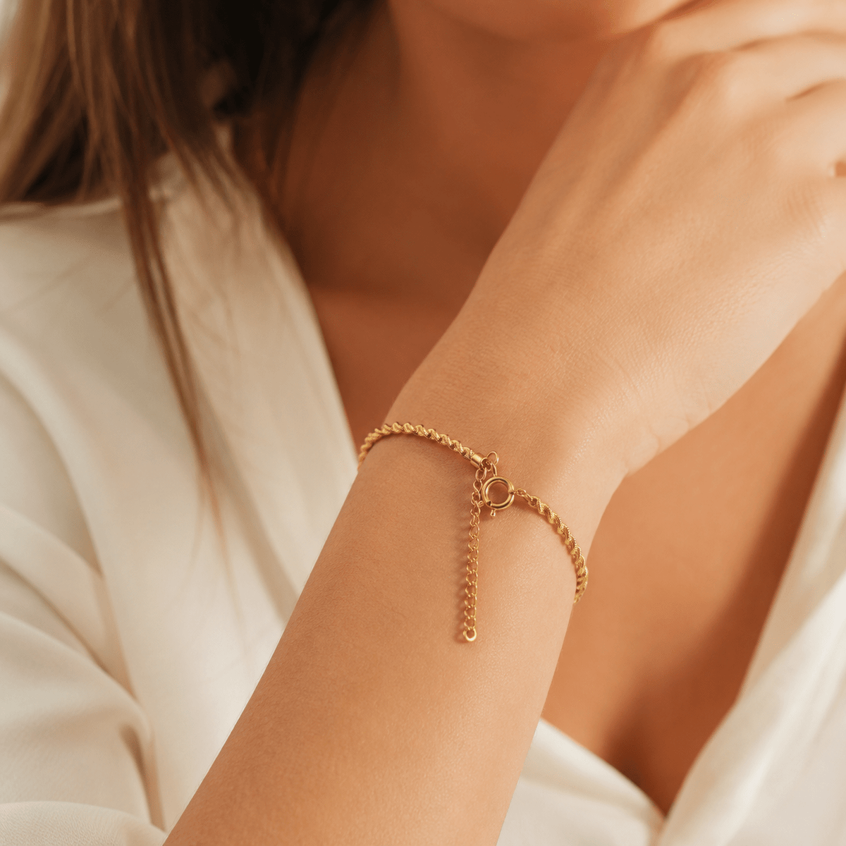 18K Gold Twisted Rope Bangles - Delma Gold Jewelry