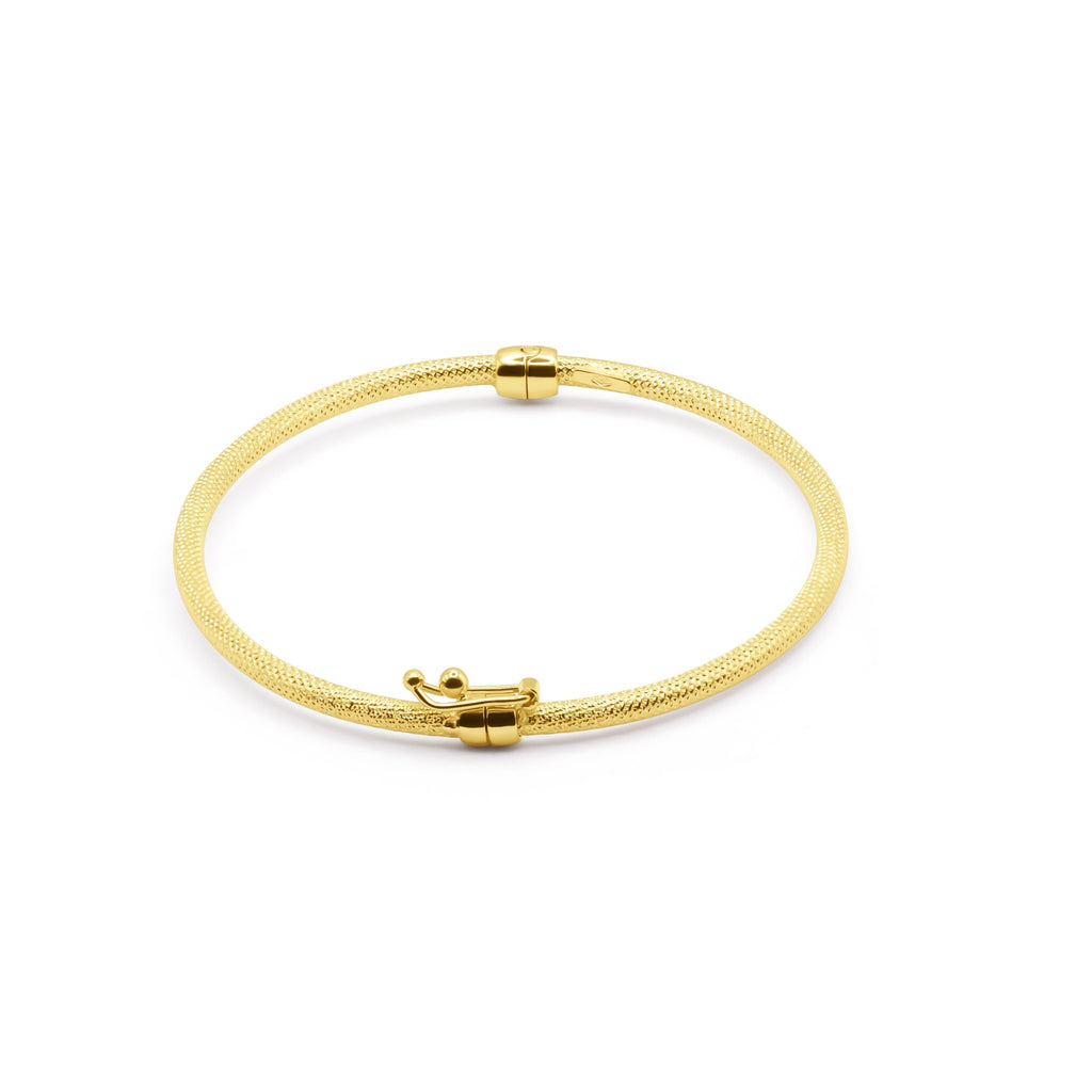 18k Gold Verona Mesh Bangle - Delma Gold Jewelry