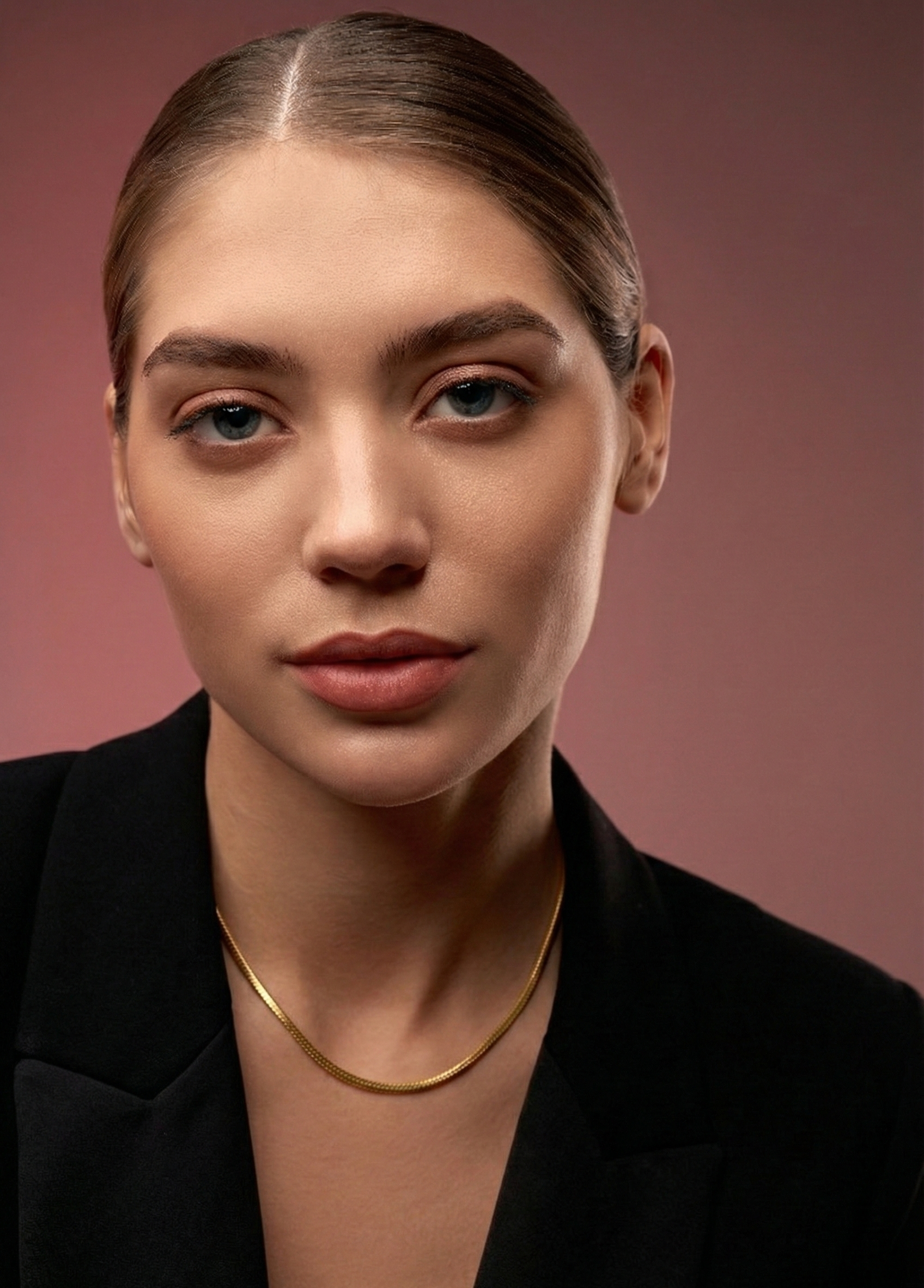 18k Snake Chain Necklace with Spring Ring Lock