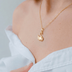 18k Swan Pendant - Delma Gold Jewelry