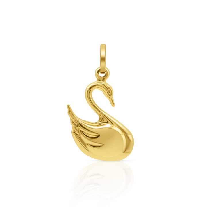 18k Swan Pendant - Delma Gold Jewelry