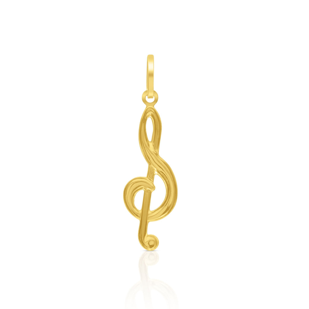 2 - Piece Set: 18k Box Necklace with G - Clef Pendant - Delma Gold Jewelry