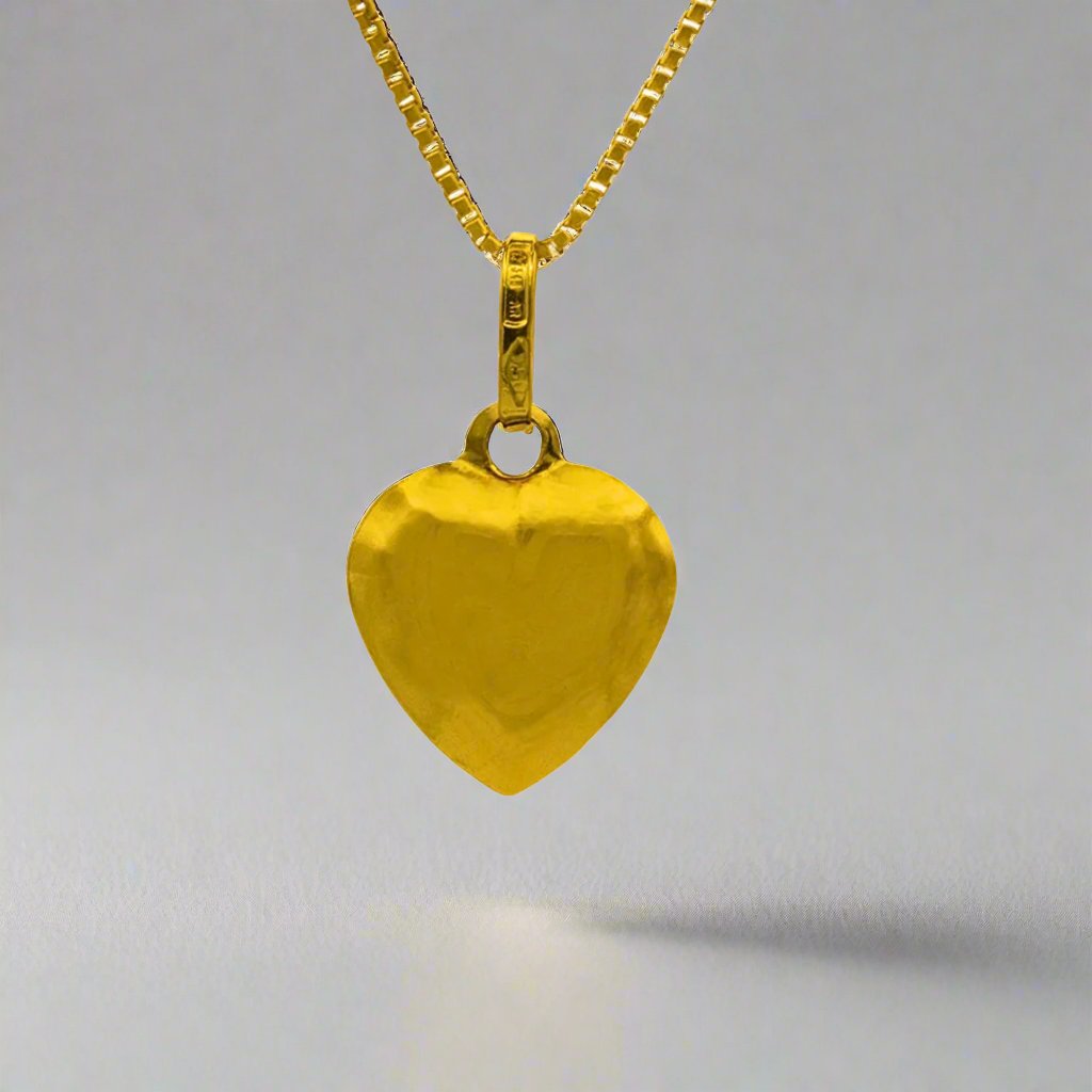 Pure Elegance Gold Heart Pendant