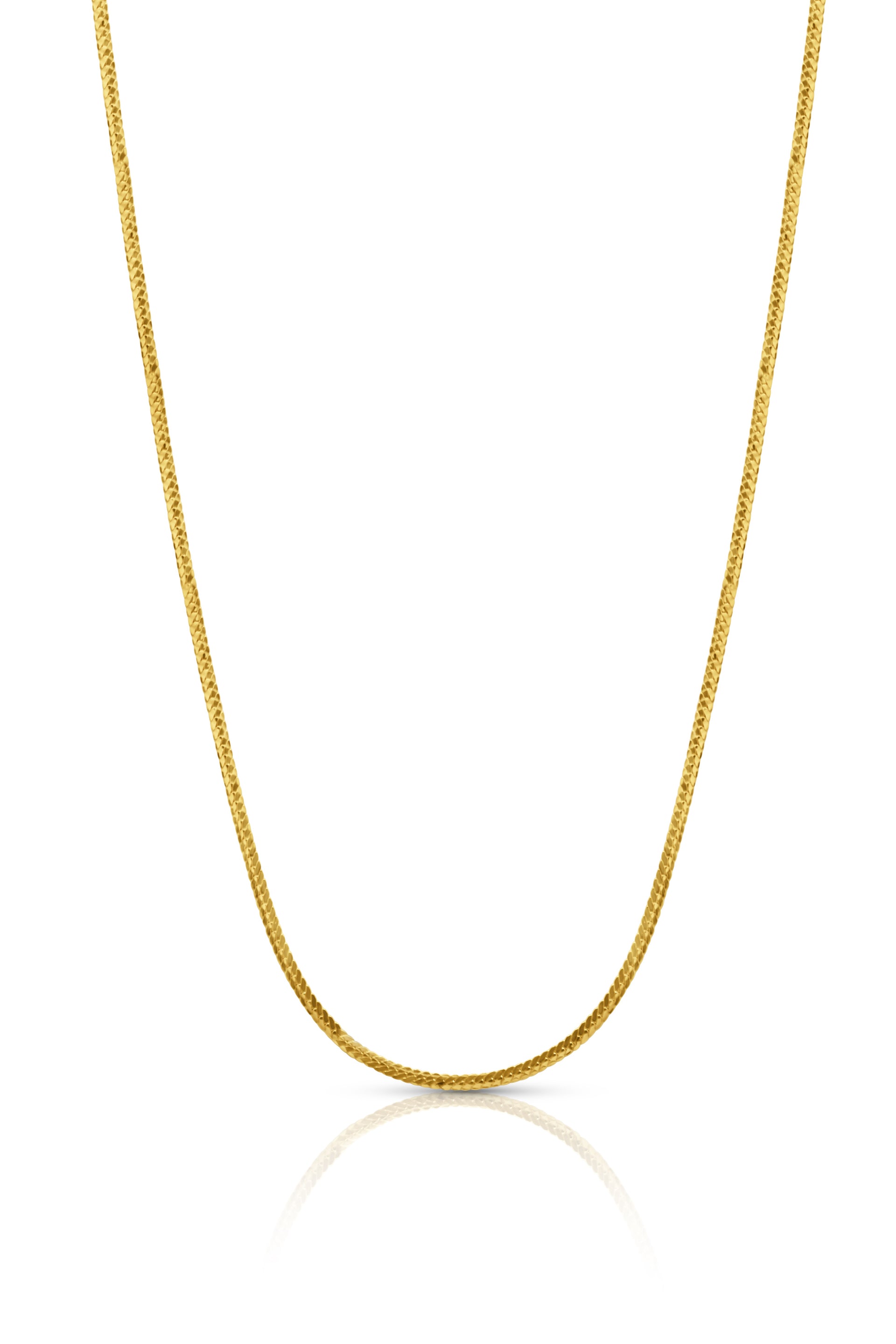 18k Snake Chain Necklace with Spring Ring Lock