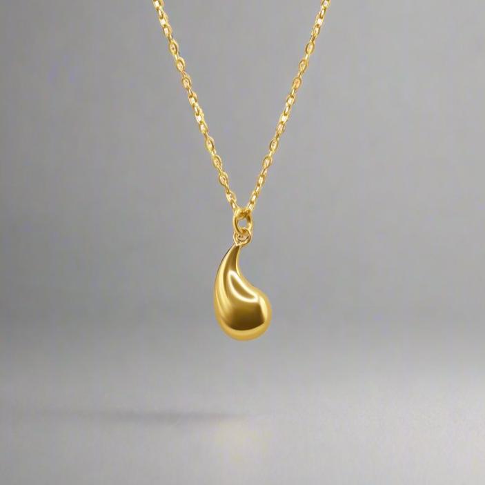 The Graceful Teardrop Gold Pendant