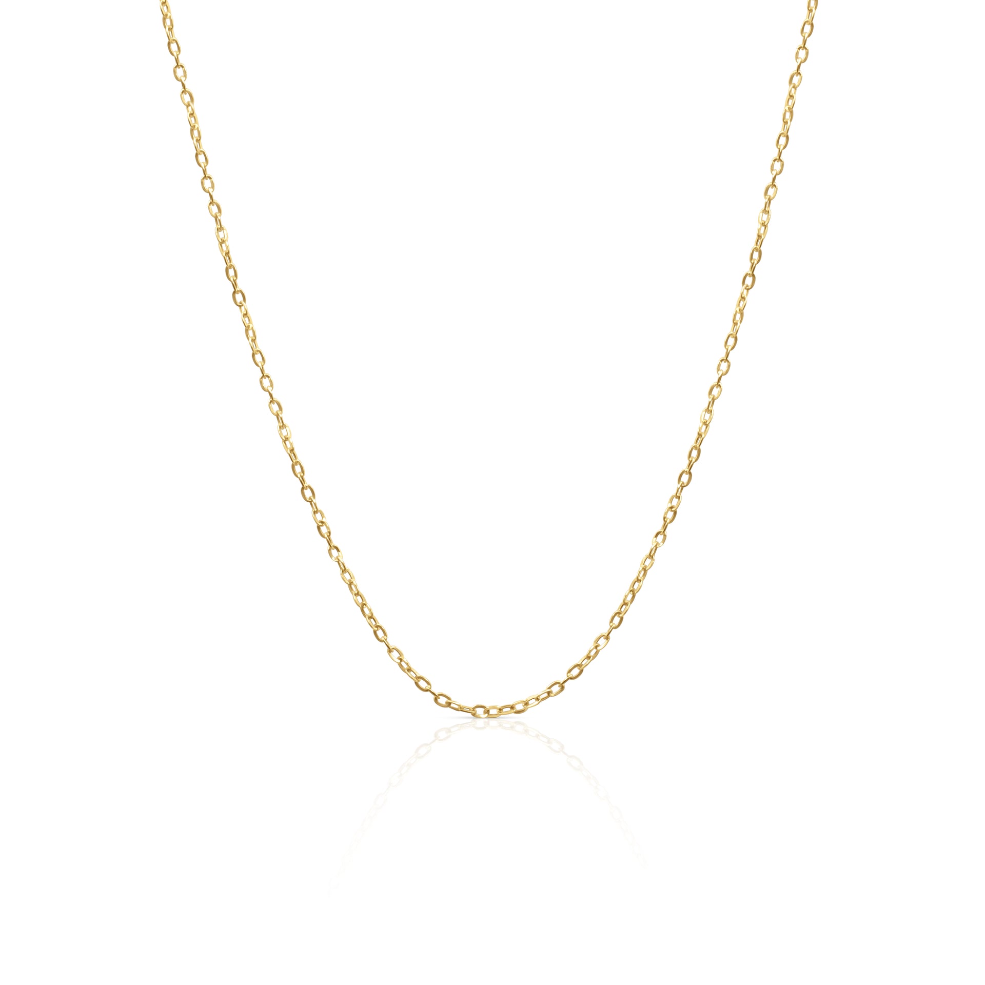 LuxeLink 18k Gold Cable Chain Necklace