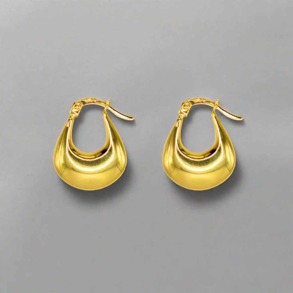 18k Flat Hoop Earrings