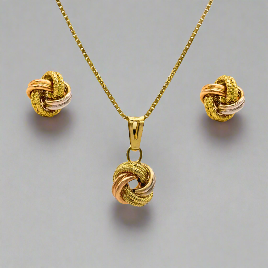 Elegance Knot Gold Jewelry Set