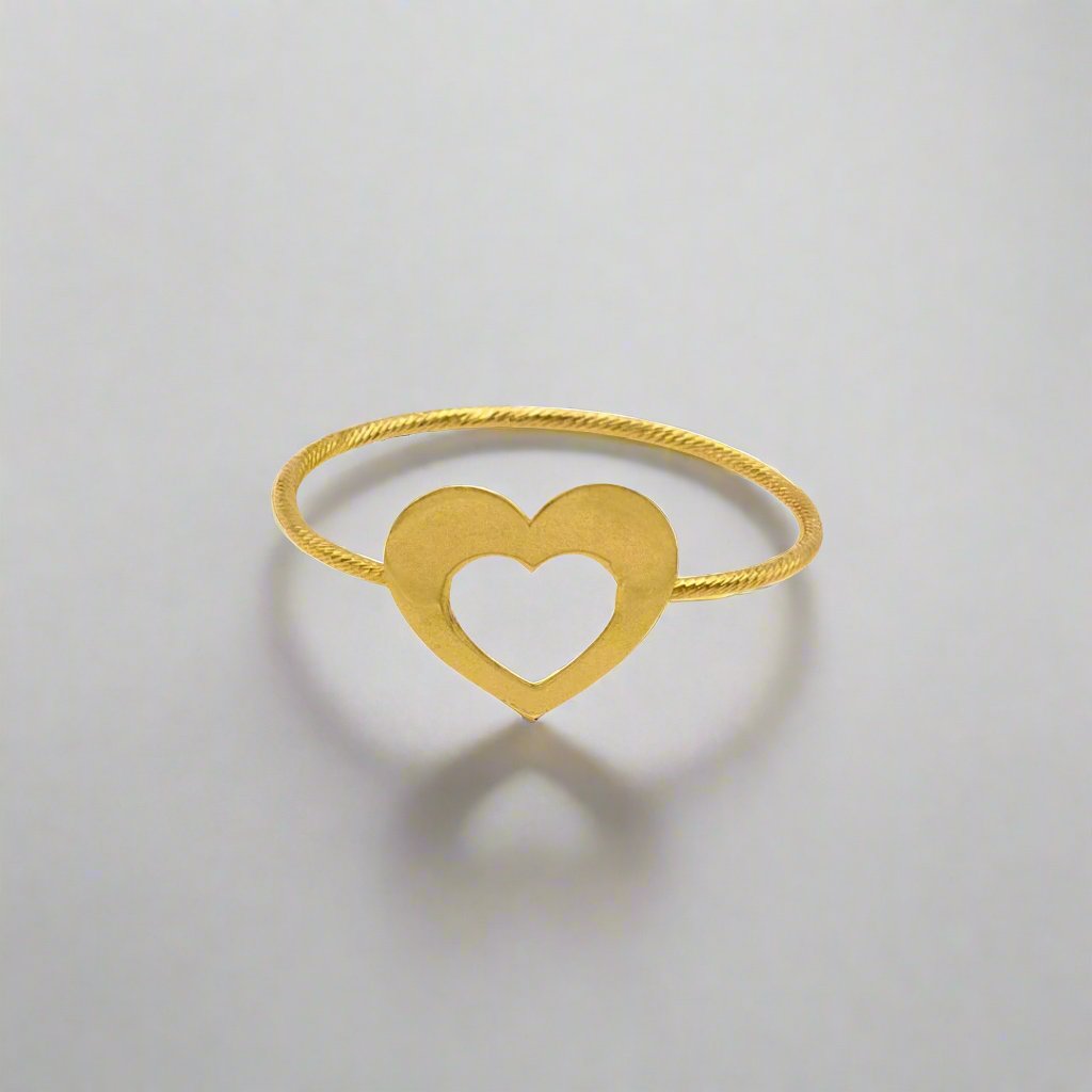 The Graceful Heartbeat Gold Ring