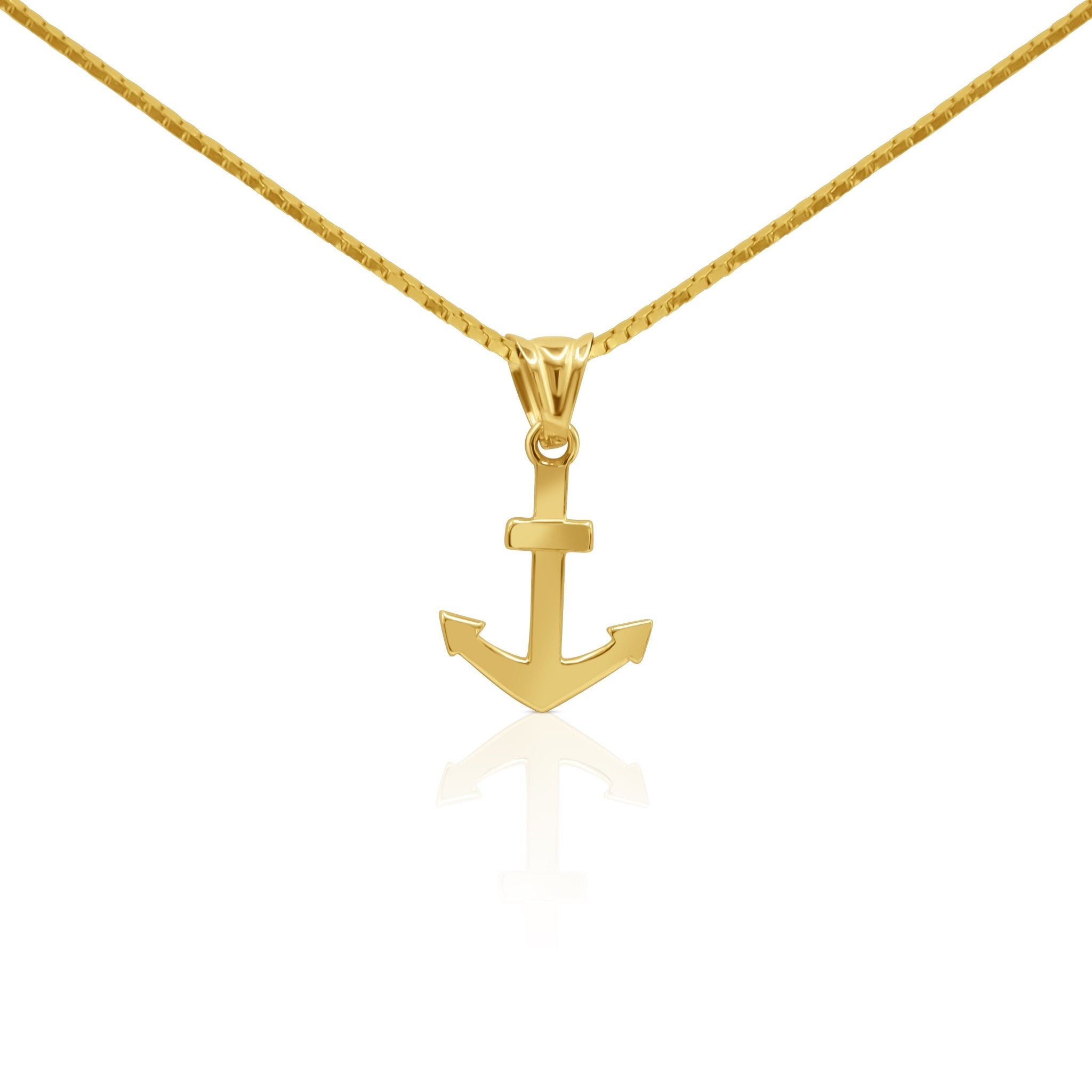Anchor of Strength 18K Gold Pendant - Delma Gold Jewelry