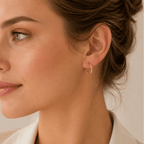 Aurora Textured 18K Gold Mini Hoops - Delma Gold Jewelry