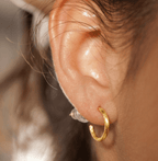 Aurora Textured 18K Gold Mini Hoops - Delma Gold Jewelry